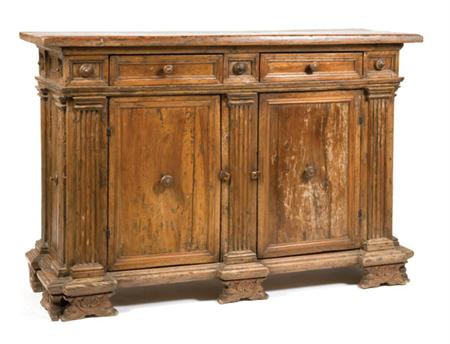 Appraisal: Italian Baroque Style Walnut Credenza Estimate -