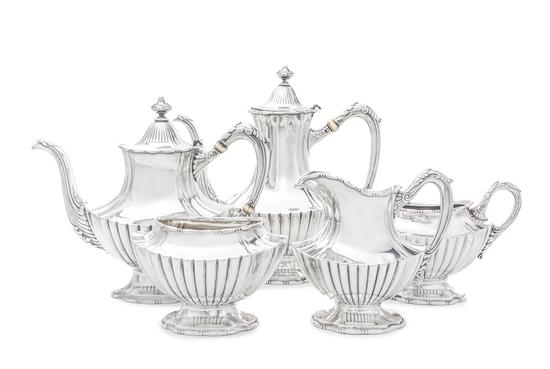 Appraisal: Sale Lot An American Silver Five-Piece Tea and Coffee Set