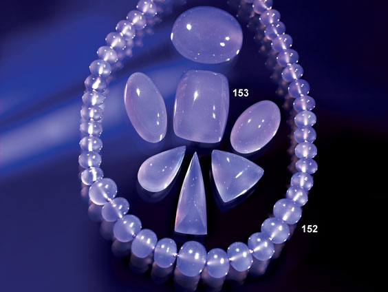 Appraisal: BLUE CHALCEDONY COLLECTION Namibia Blue Chalcedony is a quartz consisting