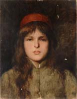 Appraisal: WILLIAM MERRITT CHASE American - GIRL IN RED CAP Unframed