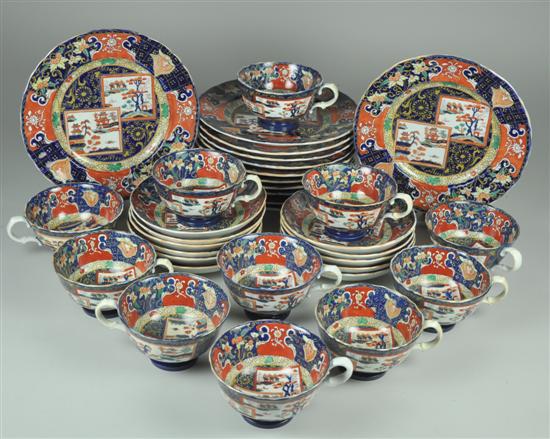 Appraisal: Mason's English Ironstone th Century Twelve plates eleven cups and