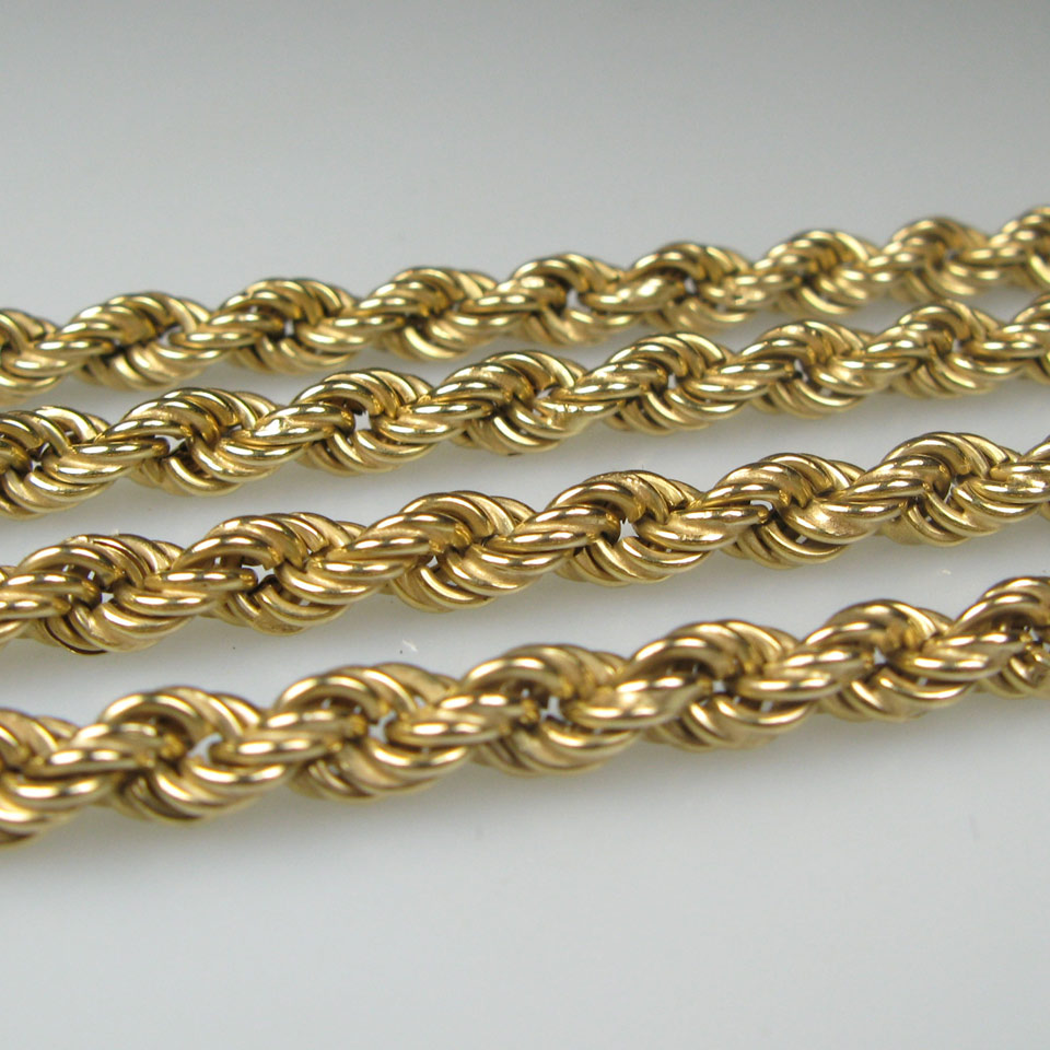 Appraisal: k Yellow Gold Rope Chain Length - cm