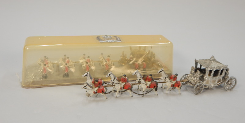 Appraisal: Two Coronation type coaches one in original box for the