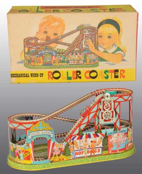 Appraisal: Tin Chein Roller Coaster Wind-Up Toy Description American Working Last