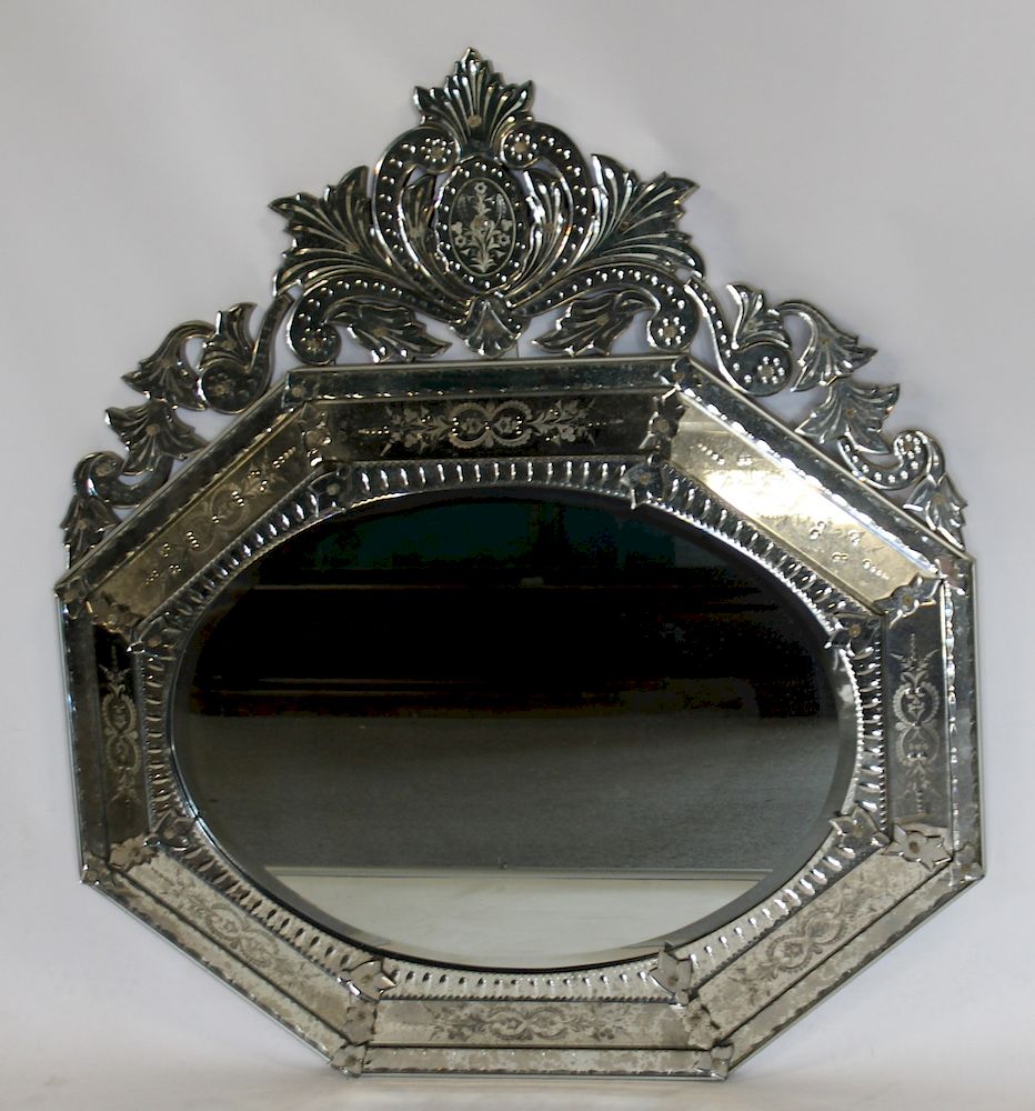 Appraisal: Vintage And Fine Quality Venetian Mirror Nice size shape and