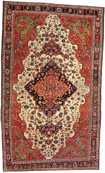 Appraisal: A Fereghan Sarouk long carpet Central Persia circa size approximately