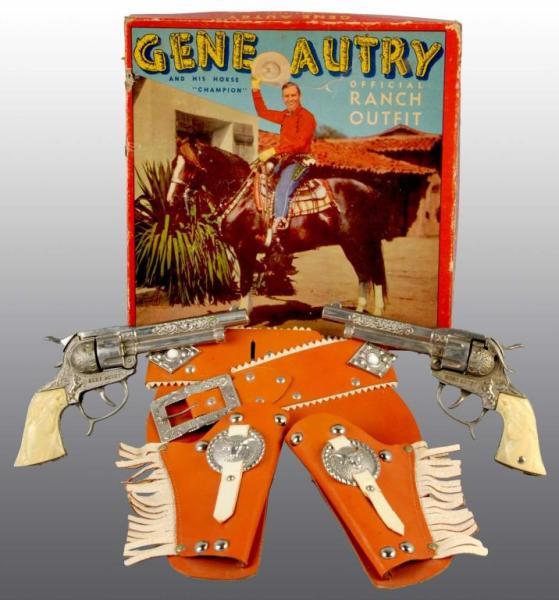 Appraisal: Gene Autry Official Toy Ranch Outfit Holster Set Description Includes