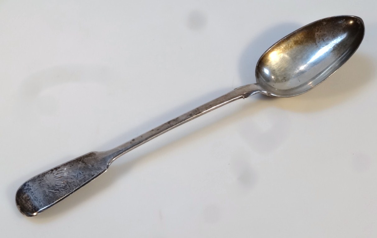 Appraisal: A Victorian silver basting spoon by George Adams fiddle pattern