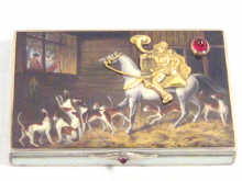 Appraisal: An Austrian silver and enamel box the lid decorated with