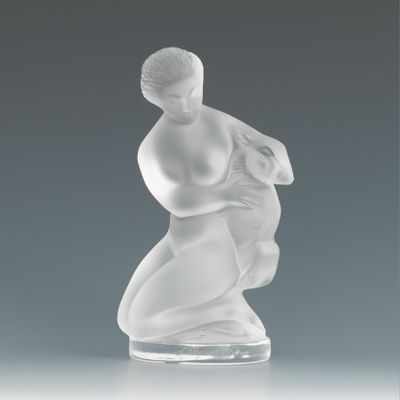 Appraisal: A Lalique Diana Crystal Figurine A frosted glass figurine of