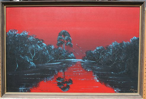 Appraisal: BLACK Al American th C Florida Highwaymen Red River Landscape