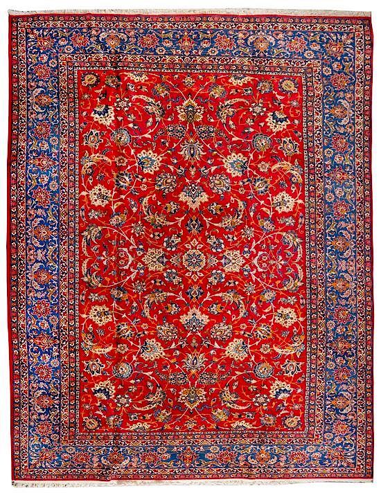 Appraisal: An Isfahan Wool Rug feet inches x feet inches An