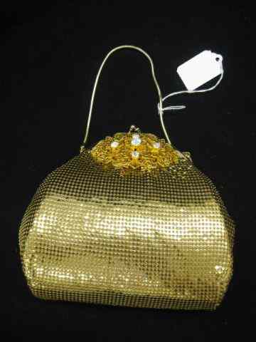 Appraisal: Whiting Davis Mesh Evening Bag gold '' X ''