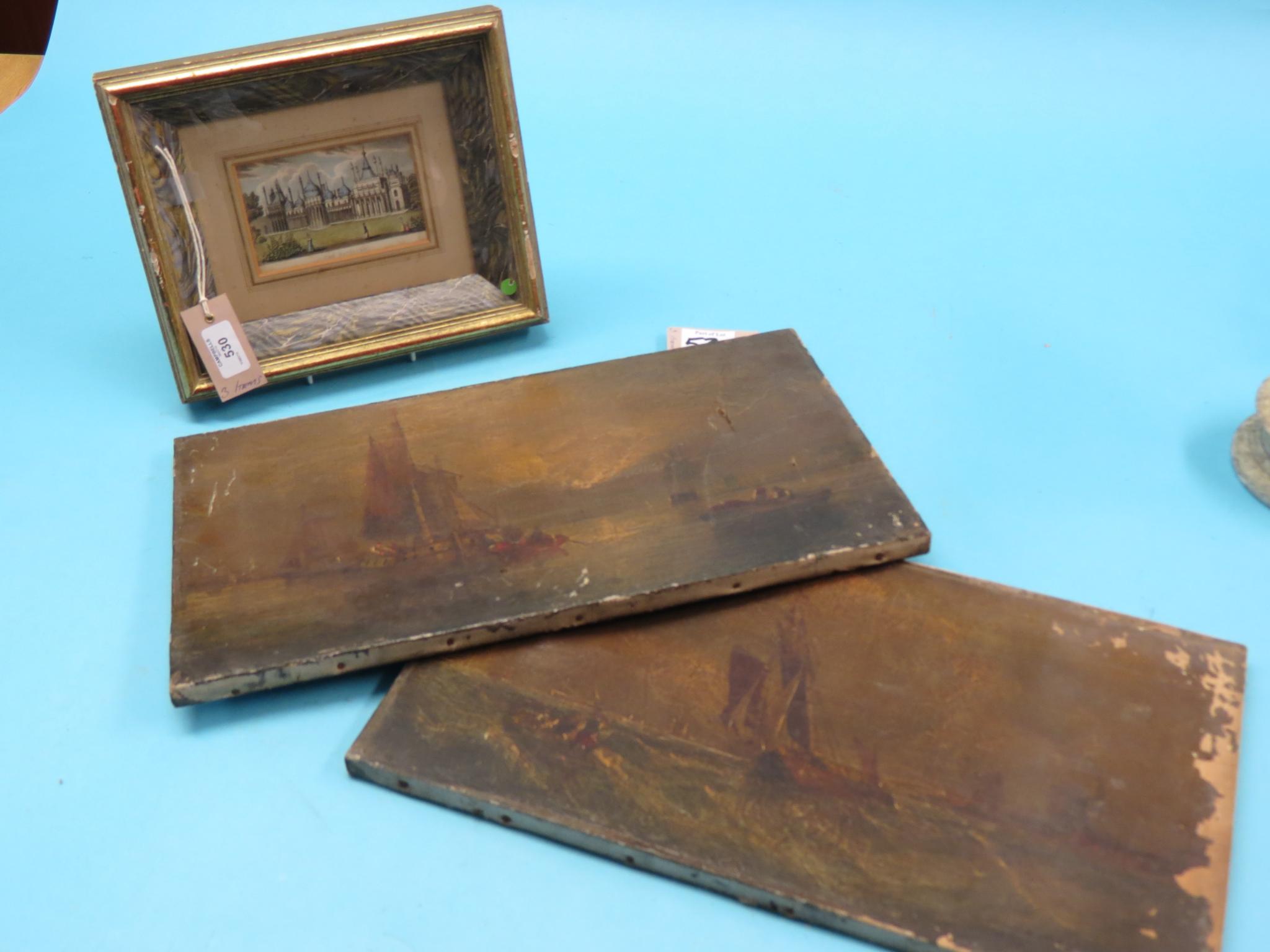 Appraisal: A pair of Victorian oils on canvas seascapes apparently unsigned