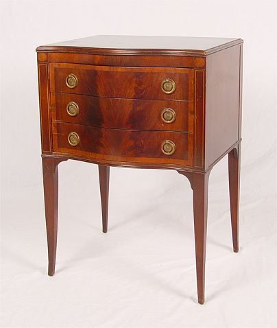 Appraisal: JOHN STUART MAHOGANY DRAWER STAND Traditional style drawer nightstand or