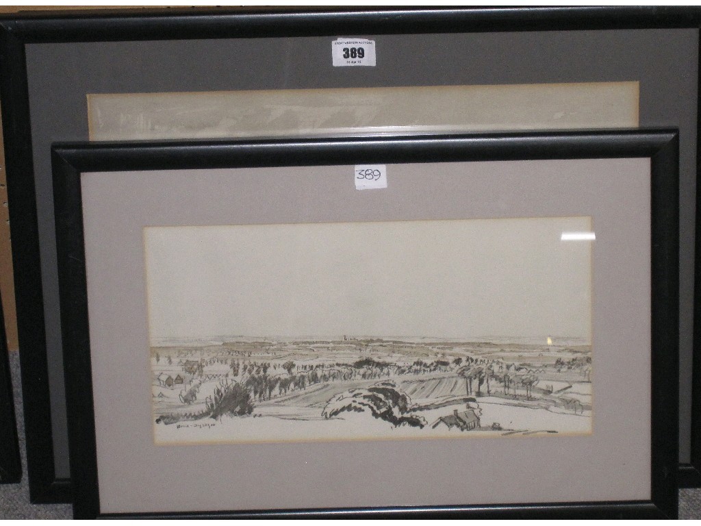 Appraisal: After SIR DAVID MUIRHEAD BONE three WWI lithographs 'Distant View