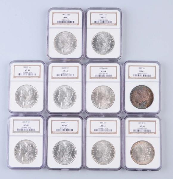 Appraisal: Lot Of Morgan Silver Dollars NGC Graded S MS by