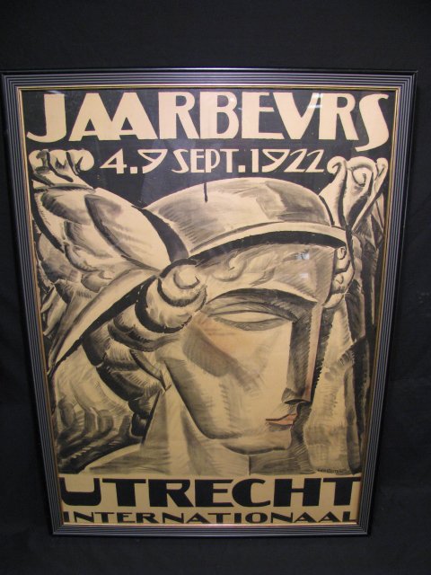 Appraisal: Original stone lithograph Utrecht collector poster by Leo Gestel -