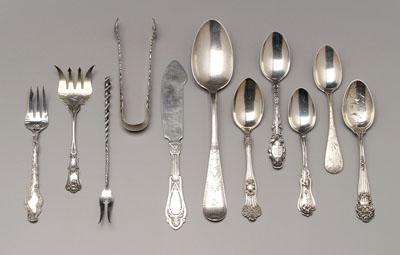 Appraisal: pieces sterling flatware includes Medallion Whiting Lily Chantilly sardine fork