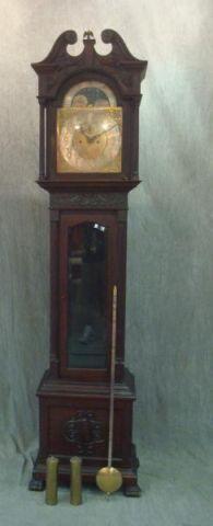 Appraisal: Antique Mahogany Tall Case Clock with Moon Phase In a