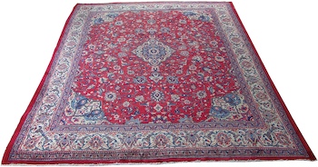 Appraisal: A Vintage Sarouk Carpet A vintage Sarouk carpet in blues