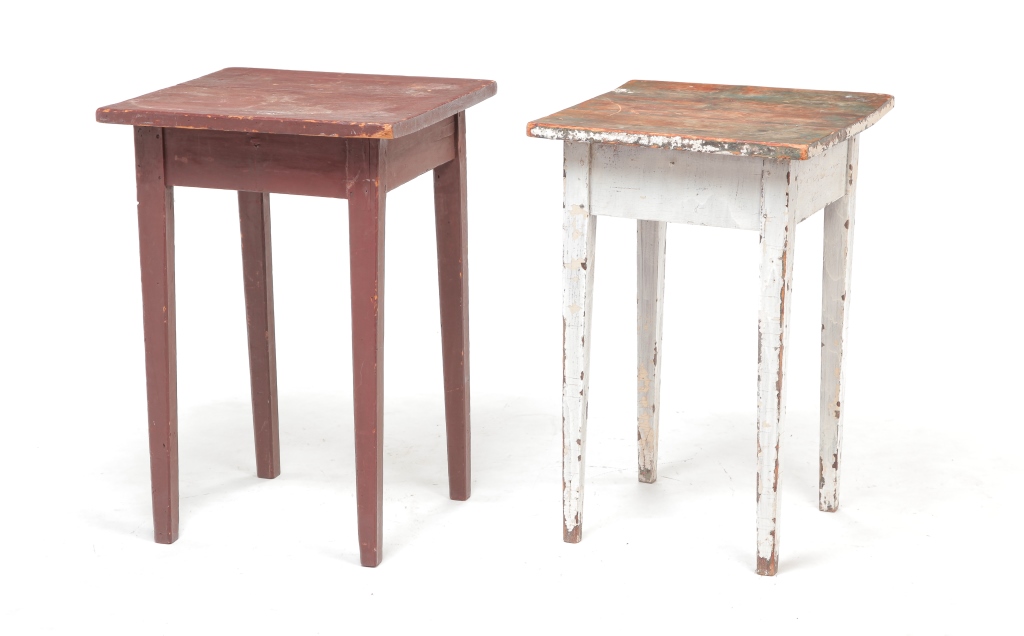 Appraisal: TWO AMERICAN HEPPLEWHITE STYLE STANDS Second quarter th century pine