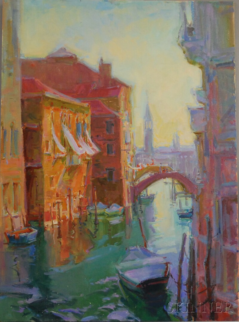 Appraisal: Lita Judge American b The Blue Felze Venetian Canal Scene