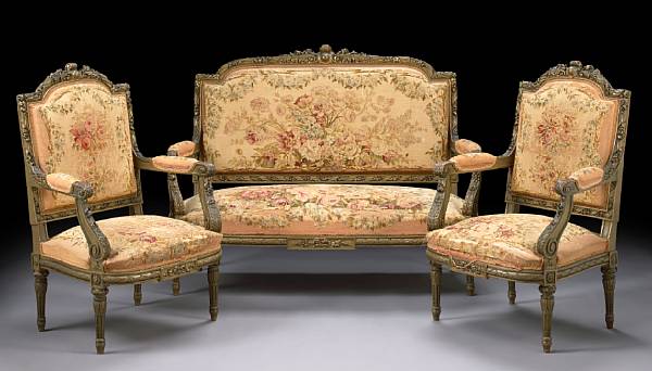 Appraisal: A suite of Louis XVI style seat furniture fourth quarter