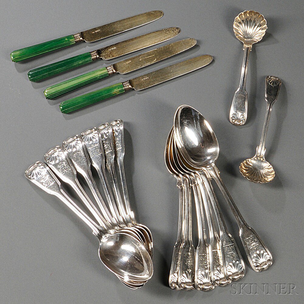 Appraisal: Group of Georgian-style Sterling Silver Flatware bearing marks for London