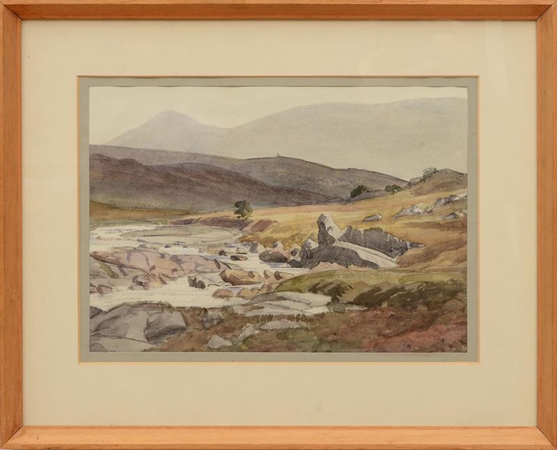 Appraisal: CEDRIC J KENNEDY - THE HILLS GARVE Watercolor on paper