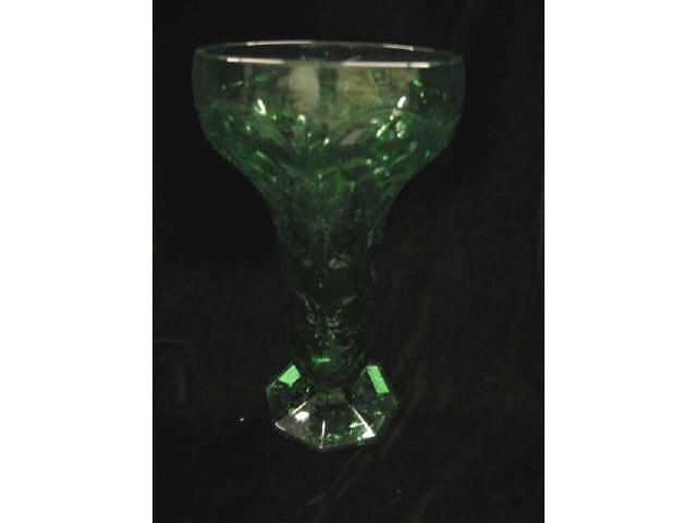 Appraisal: McKee Art Glass Vase green Rock Crystal pattern