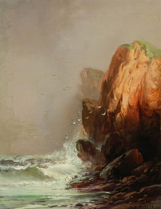 Appraisal: Franklin Dullin Briscoe American - Rocky Seascapes A Pair of