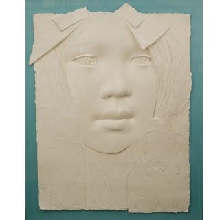 Appraisal: Frank Gallo American born Large Cast Paper Sculpture in Plexiglass