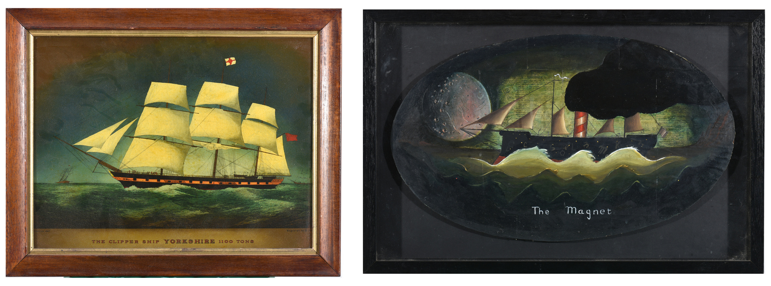 Appraisal: TWO MARITIME RELATED ARTWORKS INCLUDING AN OIL ON BOARD PAINTING