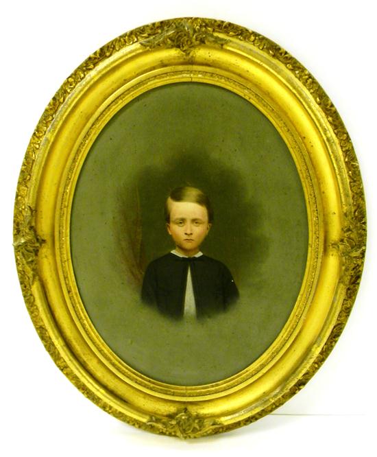 Appraisal: th C oval portrait of Arthur Bushnell American - son