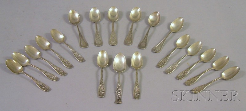 Appraisal: Approximately Nineteen Silver Spoons Whiting Towle George W Shiebler a