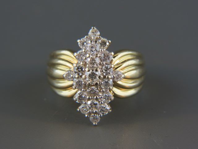 Appraisal: Diamond Ring round briliant diamonds totaling carat k yellow gold