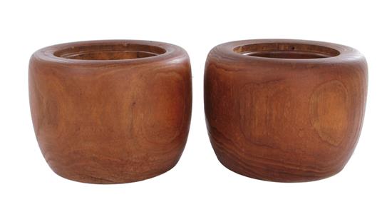 Appraisal: Pair Japanese wood and copper planters early th century H