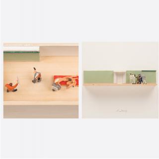 Appraisal: William Radawec - Two Dioramas from 'A Study' Series Wood