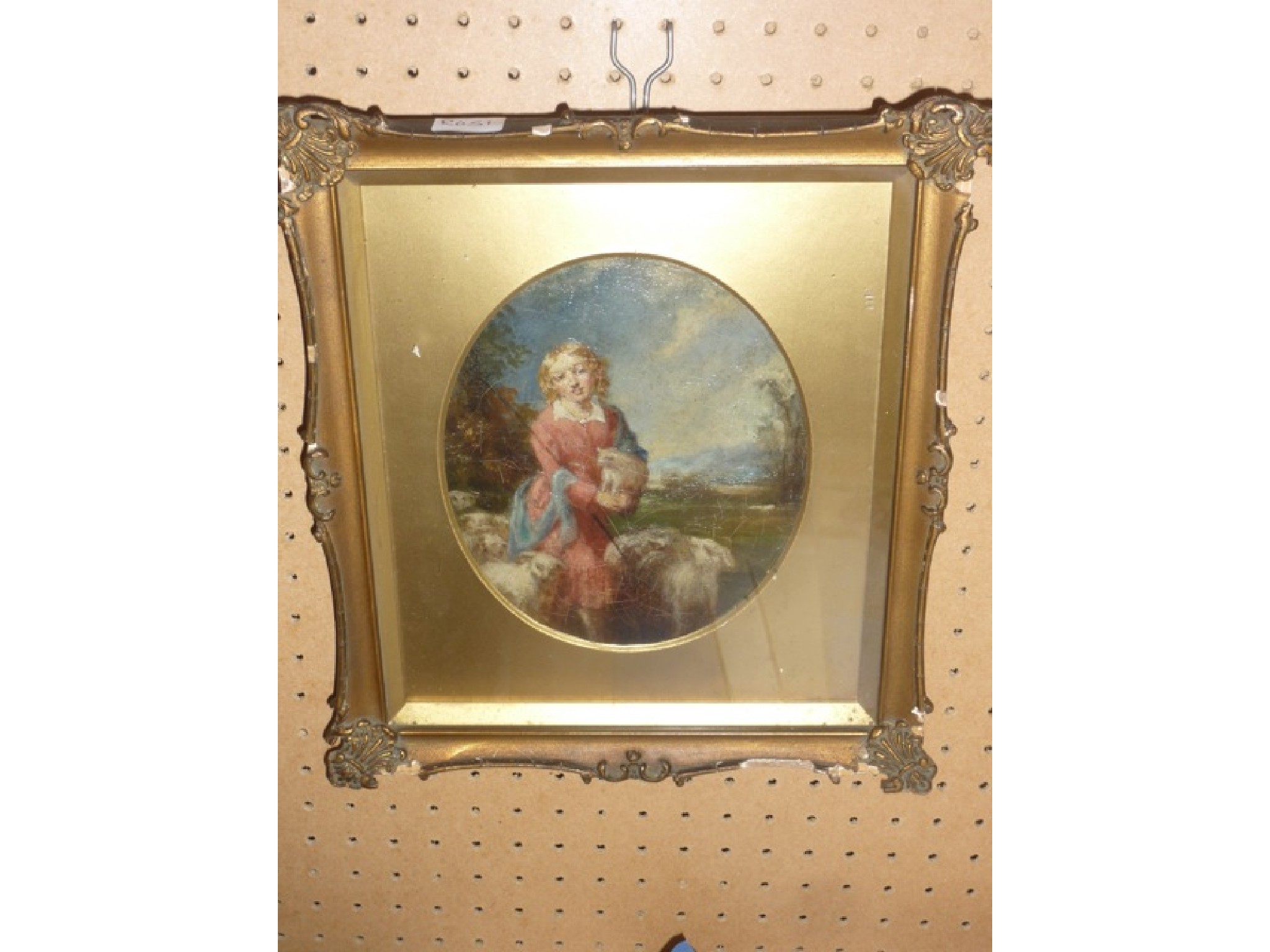 Appraisal: A th century oil painting on board of oval form