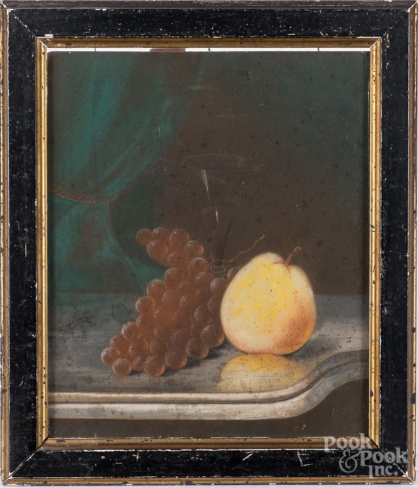 Appraisal: Pair of pastel still lifes ca Pair of pastel still