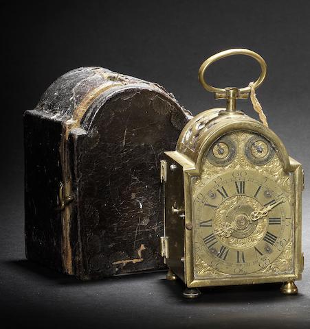 Appraisal: A mid th century German gilt brass travelling alarm clock