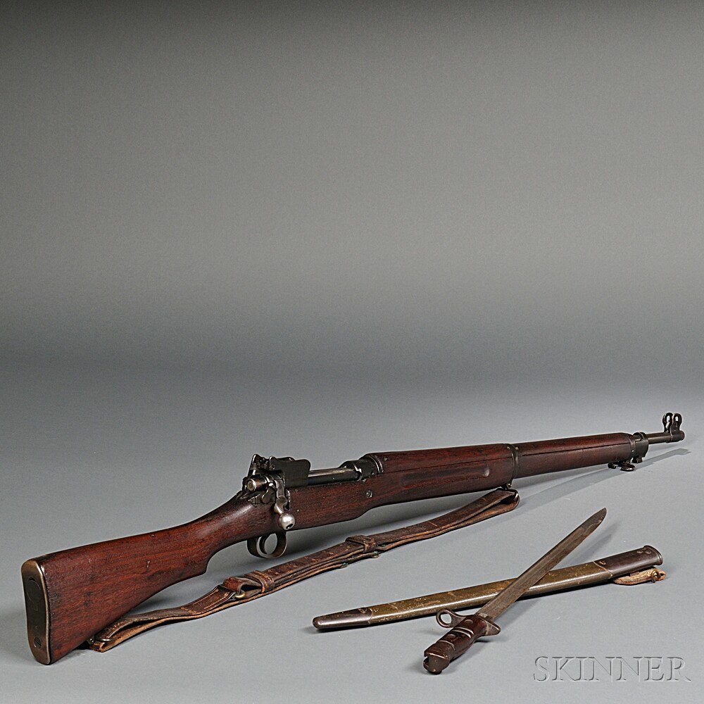 Appraisal: U S Model Bolt Action Rifle and Bayonet c -