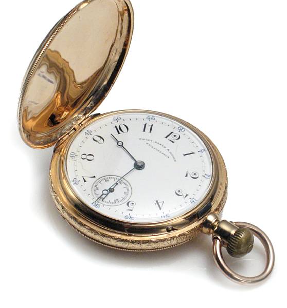 Appraisal: An k rose gold pocketwatch Bailey Banks amp Biddle no