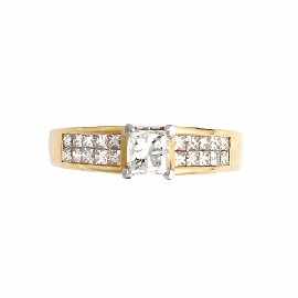 Appraisal: An ct gold princess cut diamond set ring estimated total