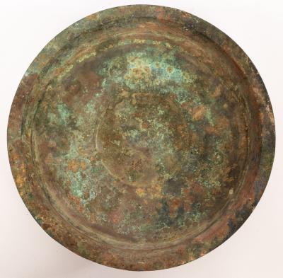 Appraisal: A Chinese bronze shallow circular dish Han dynasty cm diameter