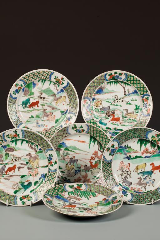 Appraisal: A SET OF TEN CHINESE FAMILLE VERTE PLATES enamelled in