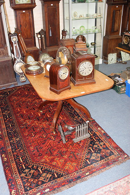 Appraisal: AN ANTIQUE MAHOGANY TILT TOP BREAKFAST TABLE on a ring