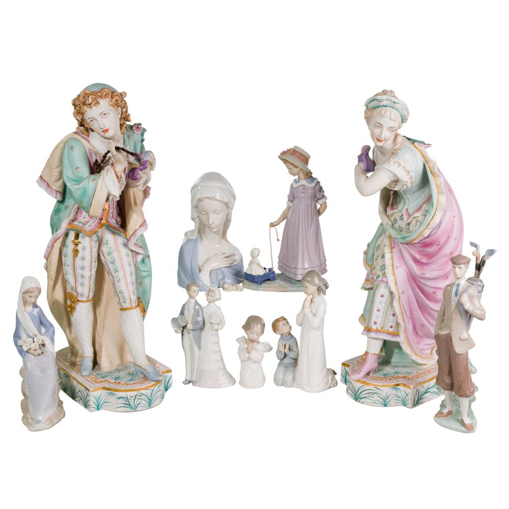 Appraisal: LLADRO FIGURINE ASSORTMENT items including Waiting to Tee Off retired