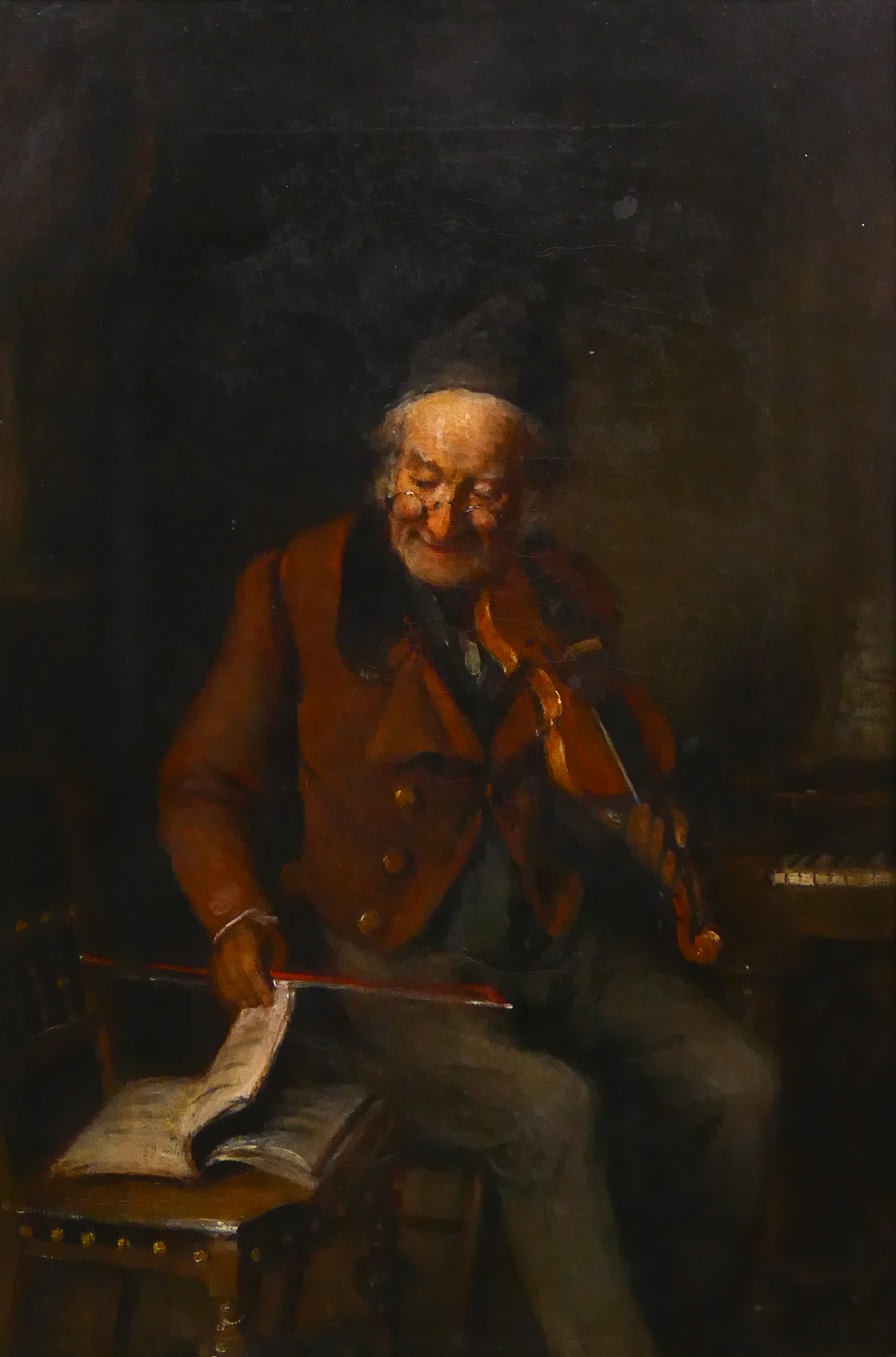 Appraisal: Hermann Armin Kern - Hungary 'Violin Player' Oil on Canvas